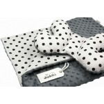 5 delni komplet Jukki Comfort Black dots Minky
